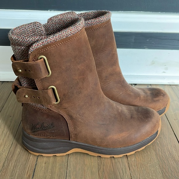 Woolrich Koosa Waterproof boot in Ginger/oxford leather. Size 6.5. EUC. - Picture 1 of 6